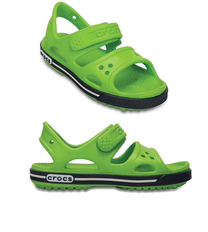 Crocs Volt Green / Navy Kids Sandal